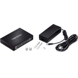 TRENDnet TPE-TG611 6-Port PoE+ Unmanaged Gigabit Switch, 30W/Port, Wall mountable